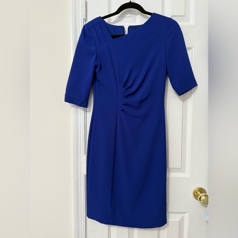 Tahari Blue Sheath Dress